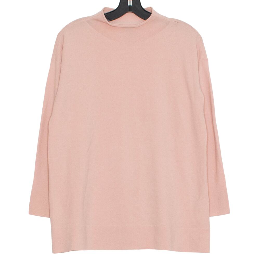 Eileen Fisher Wool Blend Sweater Oversized Minimalist Quiet Luxury Cozy Pink XXS